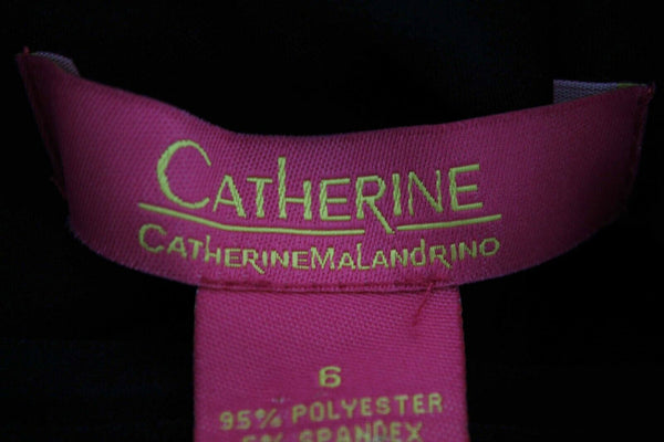 Catherine Malandrino NEW $118 Sz 6 Black Twist High Neck Poly Blend Dress