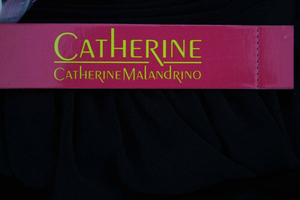 Catherine Malandrino NEW $118 Sz 6 Black Twist High Neck Poly Blend Dress