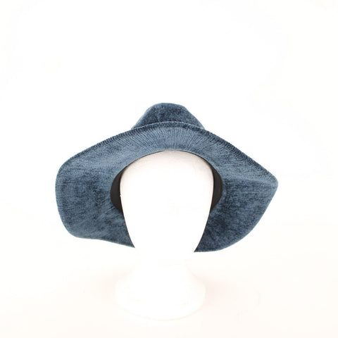 Unbranded Navy Blue Leather Rhinestone 100% Chenille Hat