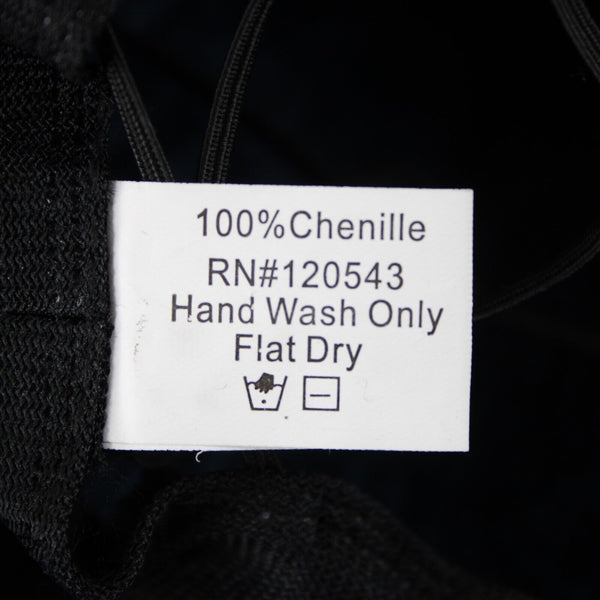 Unbranded Navy Blue Leather Rhinestone 100% Chenille Hat