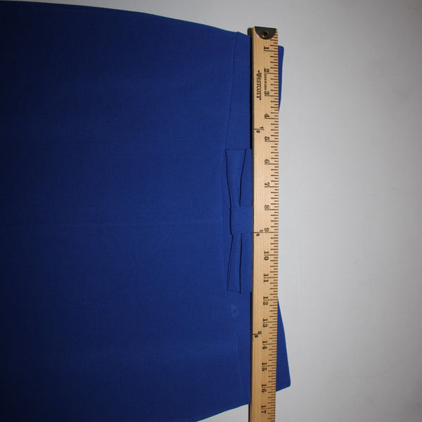 Banana Republic Sz 10 Royal Blue Lined Bow Detail Polyester Rayon Pencil Skirt