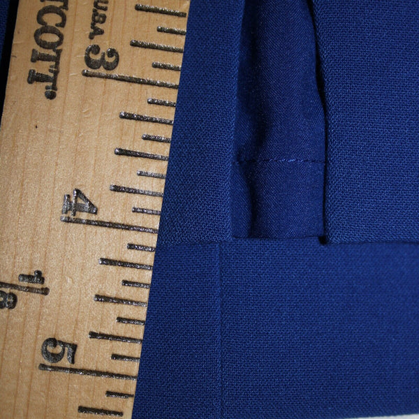 Banana Republic Sz 10 Royal Blue Lined Bow Detail Polyester Rayon Pencil Skirt
