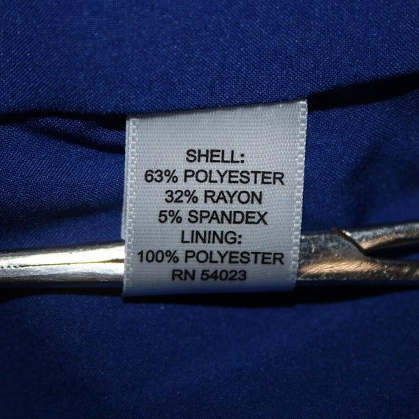 Banana Republic Sz 10 Royal Blue Lined Bow Detail Polyester Rayon Pencil Skirt