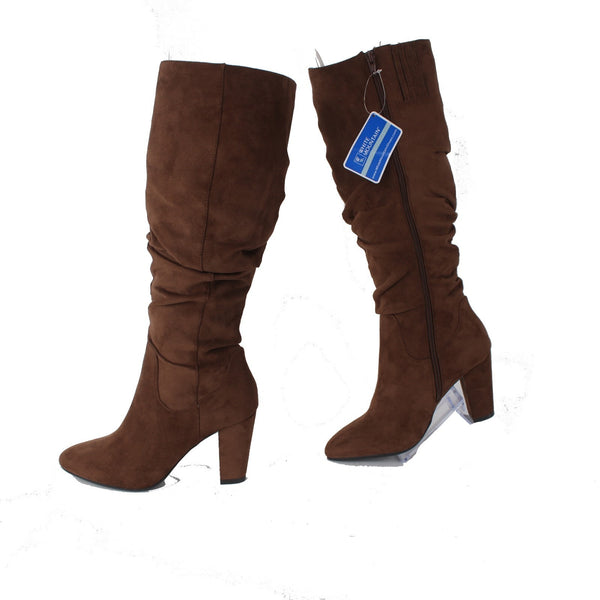 White Mountain Boots NEW Sz 9M Brown Textile Man Made Calf 3.5" Boots