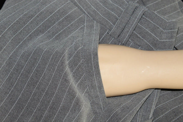 Methode Sz 12 x 13" Gray White Striped Polyester Blend Dress Shorts