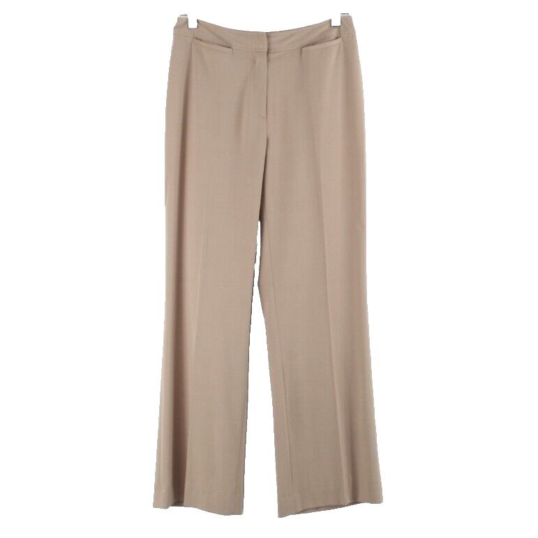 Worthington Works Sz 4L x 30 Tan Straight Poly Rayon Spandex Trouser Pant
