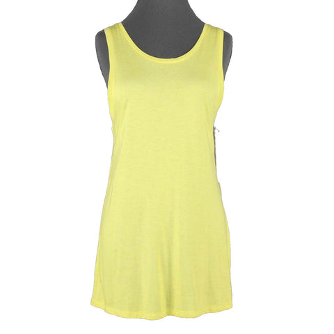Banana Republic NEW Sz L Neon Yellow Signature Tee 100% Modal Knit Top