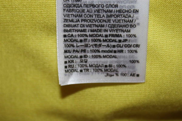 Banana Republic NEW Sz L Neon Yellow Signature Tee 100% Modal Knit Top