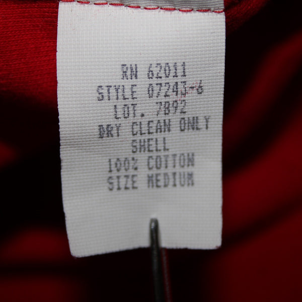 Clifford Willis Sz M Red Collared Button Short 100% Cotton Blazer Vintage Jacket