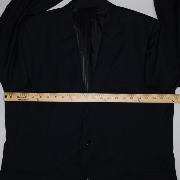 Snead For Men 44L Blazer Jacket Navy Blue Two Button 100% Wool Blazer Jacket