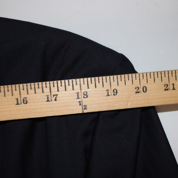 Snead For Men 44L Blazer Jacket Navy Blue Two Button 100% Wool Blazer Jacket