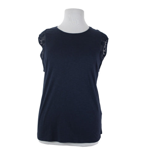 Lauren Ralph Lauren NEW $45 Sz 2x Navy Blue Cotton Modal Casual Basic Layer Top
