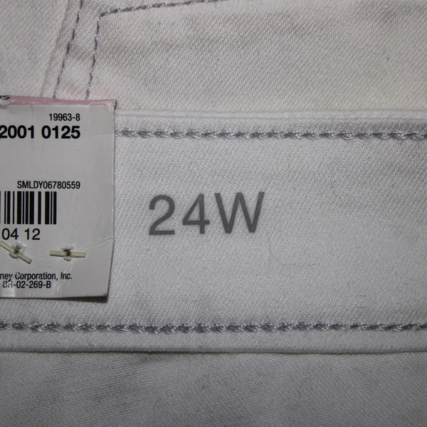 Ana NEW $56 Jegging Sz 24W x 29 White Mid Rise Stretch Skinny Leg Cotton Pant
