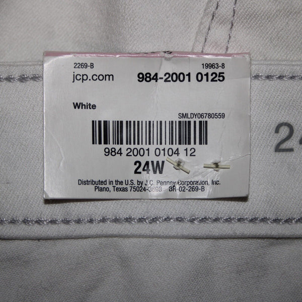 Ana NEW $56 Jegging Sz 24W x 29 White Mid Rise Stretch Skinny Leg Cotton Pant