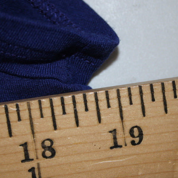 Eileen Fisher Top Sz M Navy Blue Hi Low Short Sleeve Basic Viscose Spandex Top