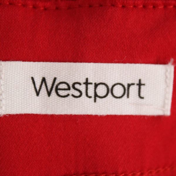 Westport NEW $40 Signature Fit Sz 22W x 25 Red Mid Rise Cotton Nylon Capri Pant