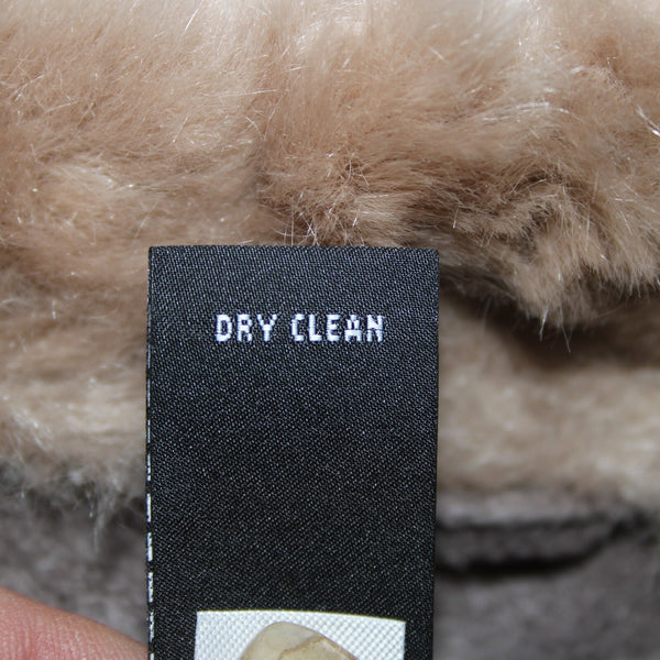 INC NEW $200 Sz 2X Brown Tan Pockets Collared Faux Fur Faux Suede Vest