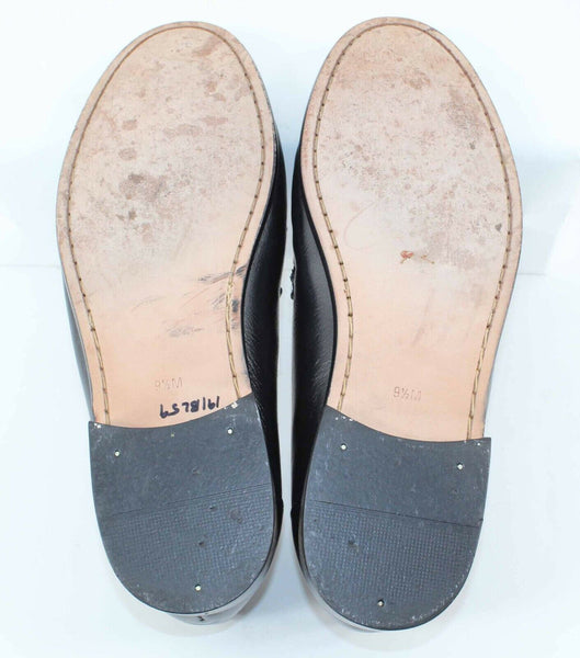 Sandro 9.5M Black Leather Men's Loafer Shoe