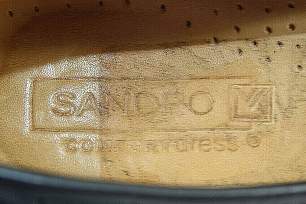 Sandro 9.5M Black Leather Men's Loafer Shoe
