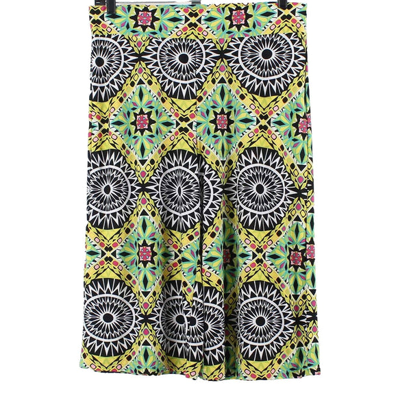 Sunny Leigh Sz PXL X 18 Lime Green Multi Wide Leg Polyester Blend Pant