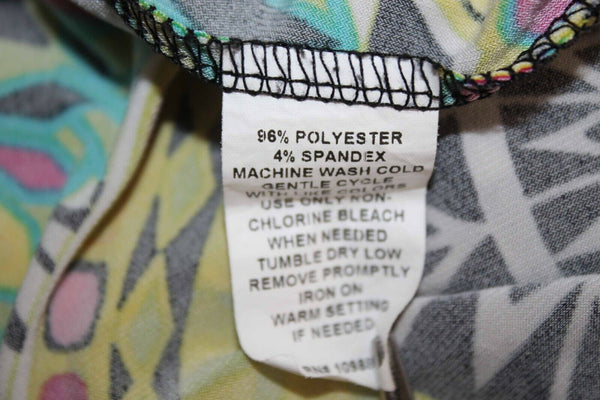 Sunny Leigh Sz PXL X 18 Lime Green Multi Wide Leg Polyester Blend Pant