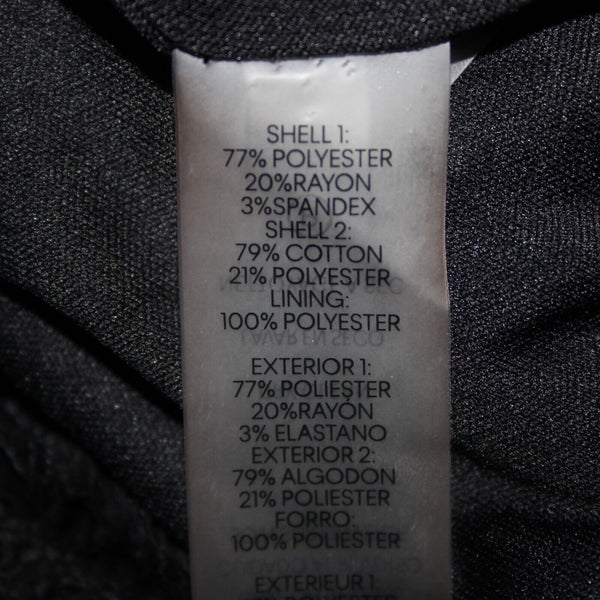 Karl Lagerfeld Sz 4 Black On Black Pearl Applique Floral Lined Poly Rayon Dress