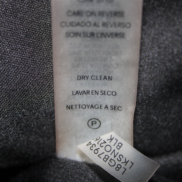 Karl Lagerfeld Sz 4 Black On Black Pearl Applique Floral Lined Poly Rayon Dress