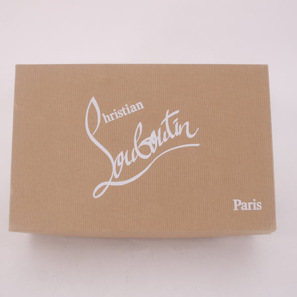 Christian Louboutin Heels Yoyo Sling Zeppa Sz 39 Brown Peep Toe Leather 4.5"