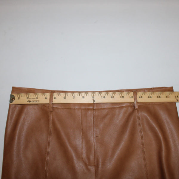 7 for All ManKind NEW Sz L x 26" Camel Faux Leather Polyurethane Poly Lined Pant