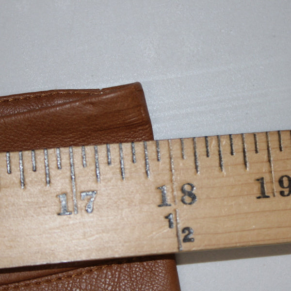7 for All ManKind NEW Sz L x 26" Camel Faux Leather Polyurethane Poly Lined Pant