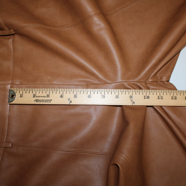 7 for All ManKind NEW Sz L x 26" Camel Faux Leather Polyurethane Poly Lined Pant