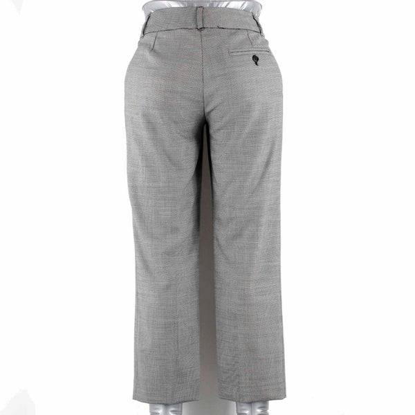 Dolce & Gabbana Sz 40 x 25 Black White Wool Spandex Straight Leg Pant