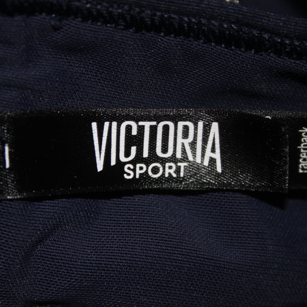 Victoria Sport AW Bra Legging Set Sz SP Navy Blue Silver Metallic Poly AW Set