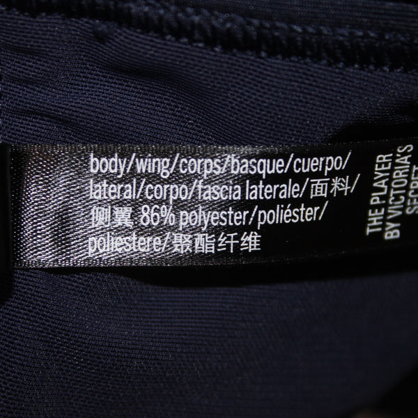 Victoria Sport AW Bra Legging Set Sz SP Navy Blue Silver Metallic Poly AW Set