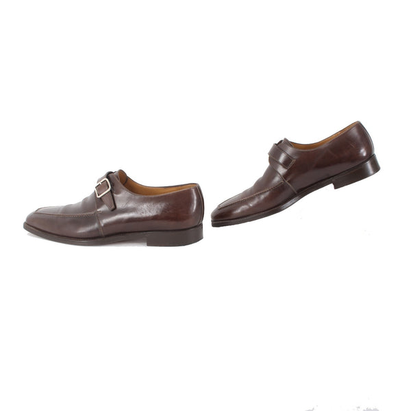 StefanoBi Shoes Sz 12 Dark Brown Monk Strap Leather Dress Shoes