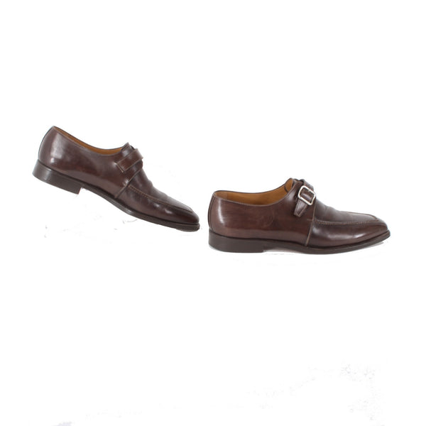 StefanoBi Shoes Sz 12 Dark Brown Monk Strap Leather Dress Shoes
