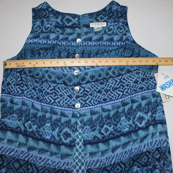 Dress Barn Dress NEW $50 Sz 18W Blue Navy Buttons Layered 100% Rayon Dress