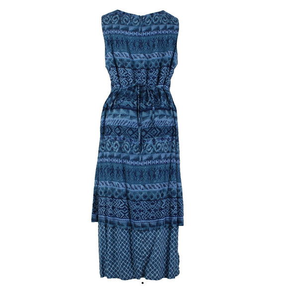 Dress Barn Dress NEW $50 Sz 18W Blue Navy Buttons Layered 100% Rayon Dress