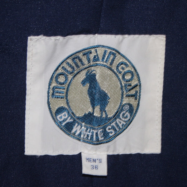 Mountain Goat White Stag Snow Pants Sz 36 Navy Blue Pockets One Piece 100% Poly