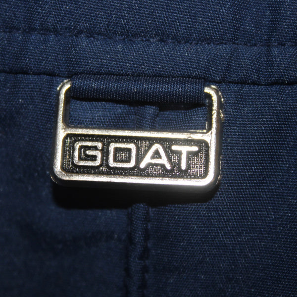 Mountain Goat White Stag Snow Pants Sz 36 Navy Blue Pockets One Piece 100% Poly