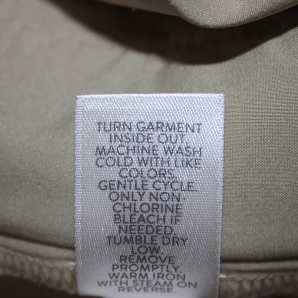 J Jill Pant Sz 10P X 26 Tan Elastic Waist Pockets Cotton Spandex Capri Pant