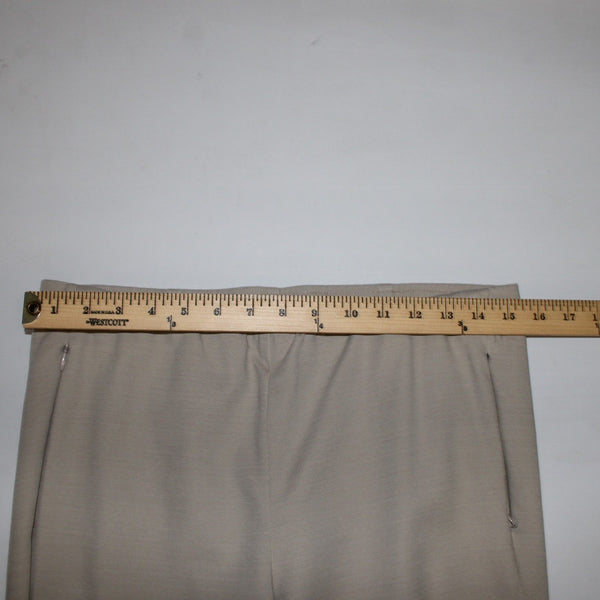 J Jill Pant Sz 10P X 26 Tan Elastic Waist Pockets Cotton Spandex Capri Pant