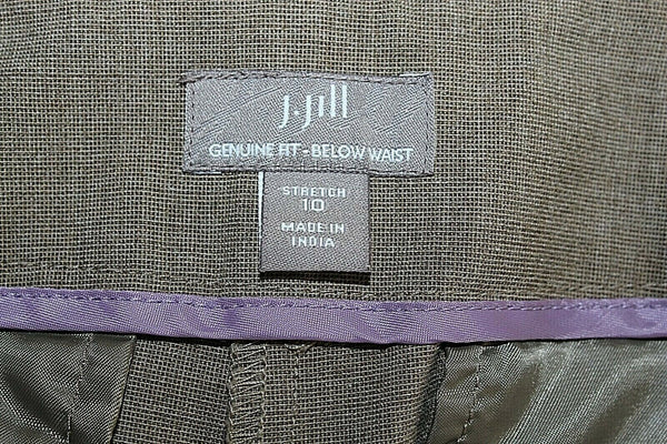 J Jill Sz 10 x 31.5 Tan Polyester Viscose Spandex Trouser Pant