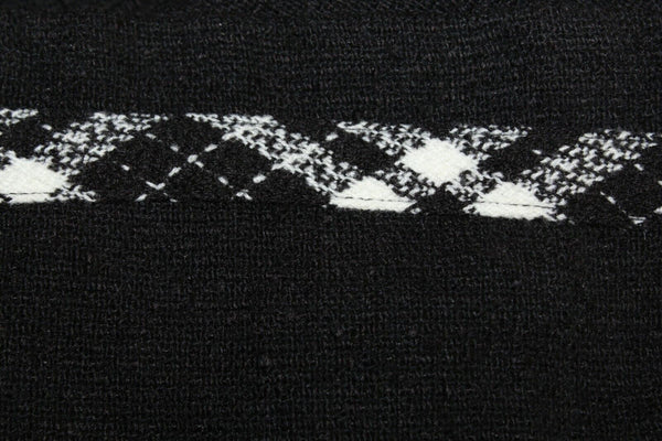 Karen Kane NEW $94 Sz 6 Black White Plaid Accent Lined Wool Blend Skirt