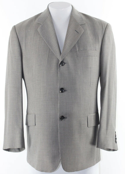 Evan Picone Sz 40R Black Camel Wool Blend Lined Blazer Jacket