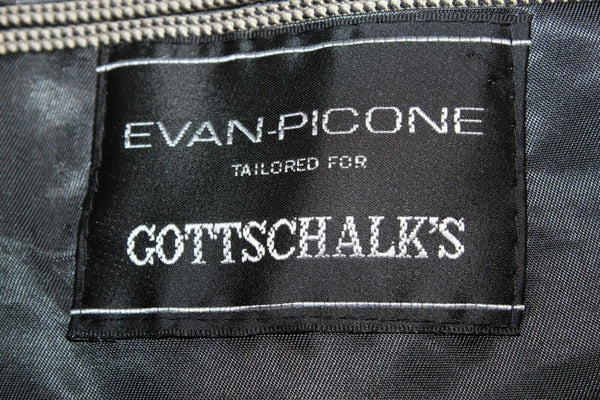 Evan Picone Sz 40R Black Camel Wool Blend Lined Blazer Jacket