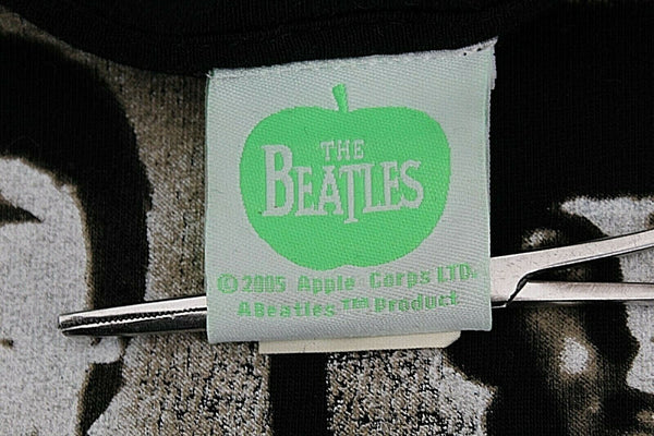 Apple The Beatles Sz XL Black Faces John George Paul Ringo Cotton Tee Shirt