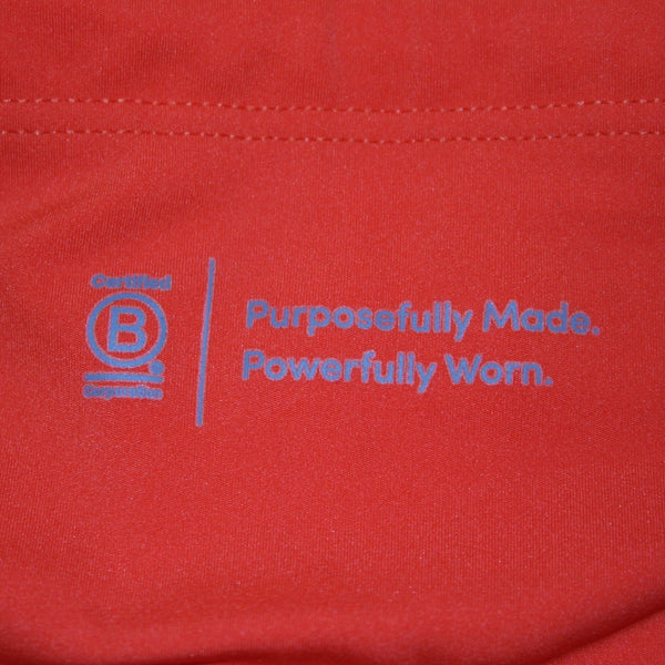 Athleta AW Pant Sz LT x 20 Orange Pull On Pockets Knee Length Poly Spandex