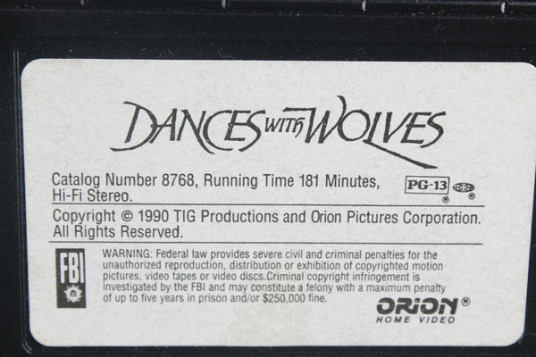 Dances With Wolves 1990 TIG Production V Movies