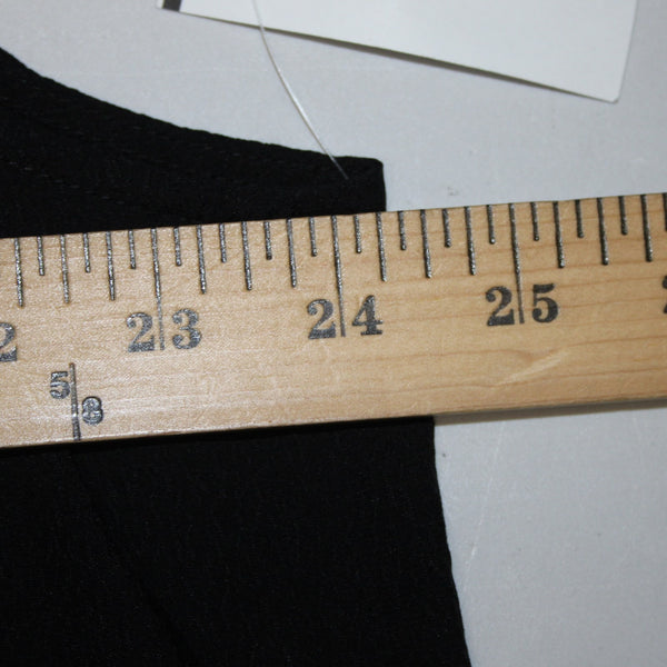 Citron Top NEW $88 Sz 2x Black Round Neck Sleeveless 100% Silk Top